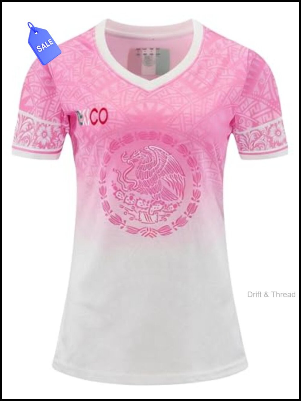 Women Soccer Jersey Mexico Fans Short Sleeve Slim Fit Athletic Top